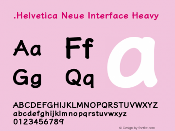 .Helvetica Neue Interface Heavy 10.0d35e1图片样张