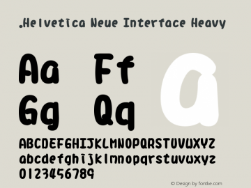 .Helvetica Neue Interface Heavy 10.0d35e1 Font Sample