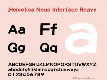 .Helvetica Neue Interface Heavy 10.0d35e1图片样张