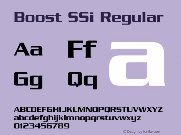 Boost SSi Regular 001.000 Font Sample