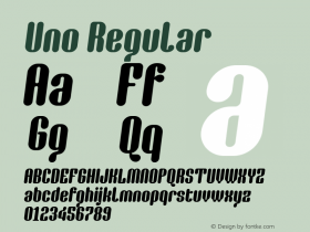 Uno Regular Version 1.000 2011 initial release;com.myfonts.ahmet-altun.uno.bold-italic.wfkit2.3Ds6图片样张