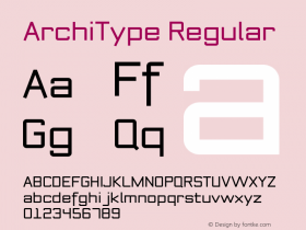 ArchiType Regular Version 1.001;com.myfonts.easy.archiness.architype.regular-92673.wfkit2.version.3uLn Font Sample