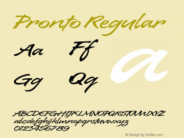 Pronto Regular Version 2.000;com.myfonts.easy.sudtipos.pronto.regular.wfkit2.version.3irR Font Sample