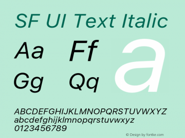 SF UI Text Italic 11.0d59e2图片样张