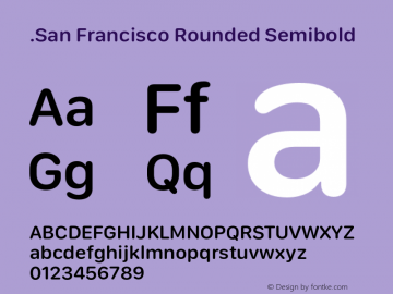 .San Francisco Rounded Semibold 10.0d8e1--BETA Font Sample