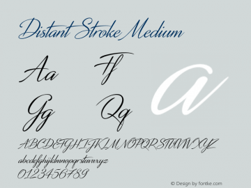 Distant Stroke Medium Unknown Font Sample