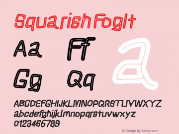 Squarish FogIt Version 0.272 Font Sample