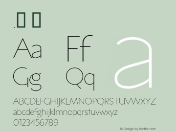 .  Version 1.300 Font Sample