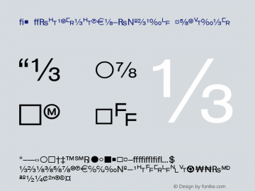 WP TypographicSymbols Regular Macromedia Fontographer 4.1 5/8/97 Font Sample