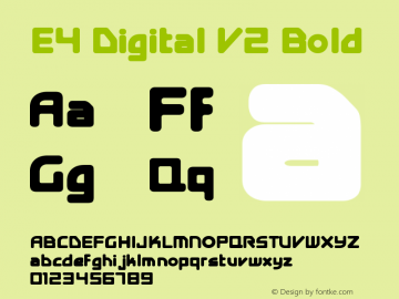 E4 Digital V2 Bold Version 2.00图片样张