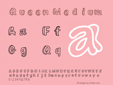 Queen Medium Version 001.000 Font Sample