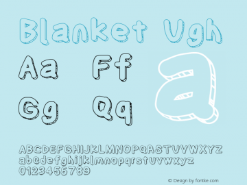 Blanket Ugh Version 0.9 Font Sample