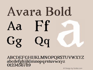 Avara Bold Version 001.000图片样张