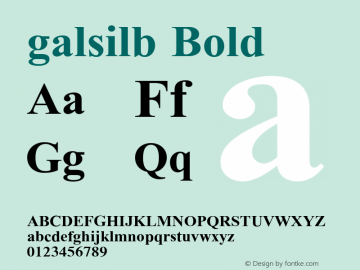 galsilb Bold Version 2.1图片样张