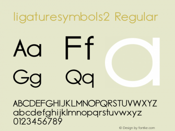 ligaturesymbols2 Regular Version 2.11图片样张