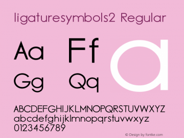 ligaturesymbols2 Regular Version 2.11图片样张