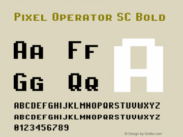 Pixel Operator SC Bold 2016.04.25 Font Sample