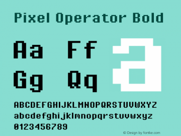 Pixel Operator Bold Version 1.4.0 (August 12, 2015) Font Sample