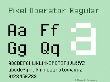 Pixel Operator Regular Version 1.4.0 (August 12, 2015)图片样张