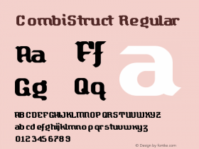 CombiStruct Regular Version 1.0 Font Sample