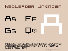 RedLeader Unknown 1.0 Sun Jan 20 00:59:52 2002 Font Sample