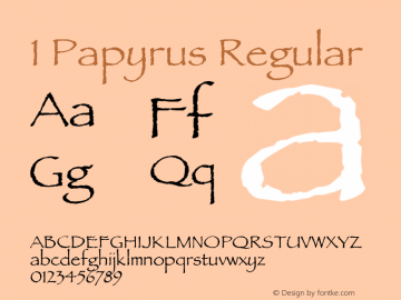 1 Papyrus Regular 1.0图片样张