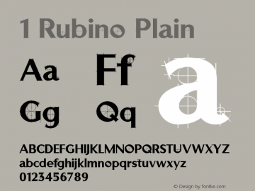 1 Rubino Plain 001.000 Font Sample