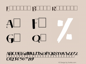 Eastern Brush Regular Version 1.00 August 23, 2015, initial release Font Sample