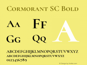 Cormorant SC Bold Version 2.030 Font Sample