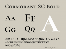 Cormorant SC Bold Version 2.001 Font Sample