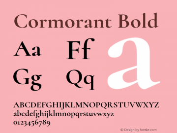 Cormorant Bold Version 2.030图片样张