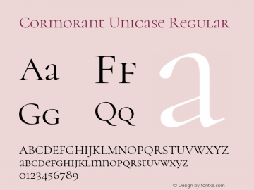 Cormorant Unicase Regular Version 2.030图片样张