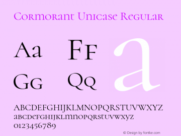 Cormorant Unicase Regular Version 2.002图片样张