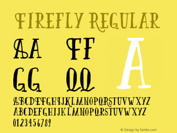 Firefly Regular Version 001.000 Font Sample
