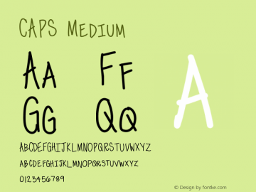 CAPS Medium Version 001.000 Font Sample