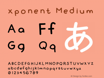 xponent Medium Version 001.000 Font Sample