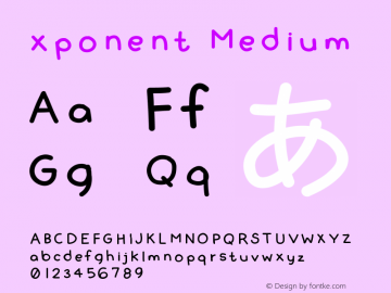 xponent Medium Version 001.000 Font Sample