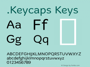 .Keycaps Keys 10.0d12e1 Font Sample