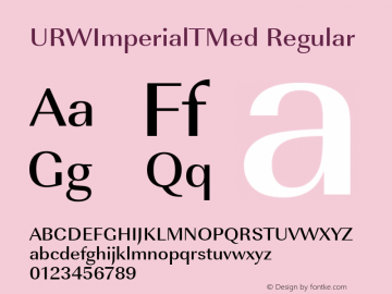 URWImperialTMed Regular Version 001.005图片样张