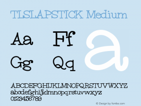 TLSLAPSTICK Medium Version 001.000 Font Sample