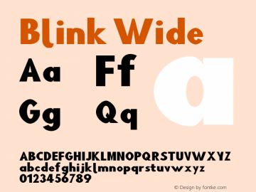 Blink Wide Version 001.000 Font Sample