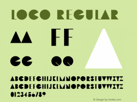 Loco Regular Version 1.000 2013 initial release;com.myfonts.juraj-chrastina.loco.regular.wfkit2.3UGg图片样张