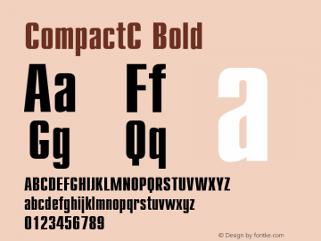 CompactC Bold OTF 1.0;PS 001.000;Core 116;AOCW 1.0 161 Font Sample
