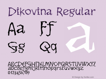 Dikovina Regular OTF 1.0;PS 001.001;Core 116;AOCM 1.0 28图片样张