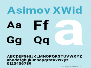 Asimov XWid Version 2.000980; 2014图片样张