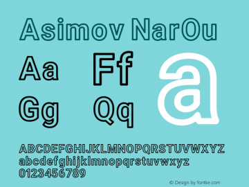 Asimov NarOu Version 2.000980; 2014 Font Sample