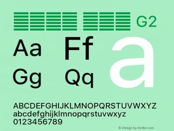 系统字体 常规体 G2 11.0d59e1 Font Sample