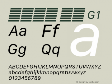 系统字体 斜体 G1 11.0d10e2图片样张