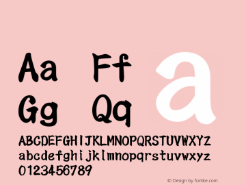 系统字体 中等体 11.0d44e1 Font Sample