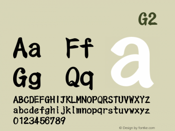 系统字体 粗体 G2 11.0d59e1 Font Sample